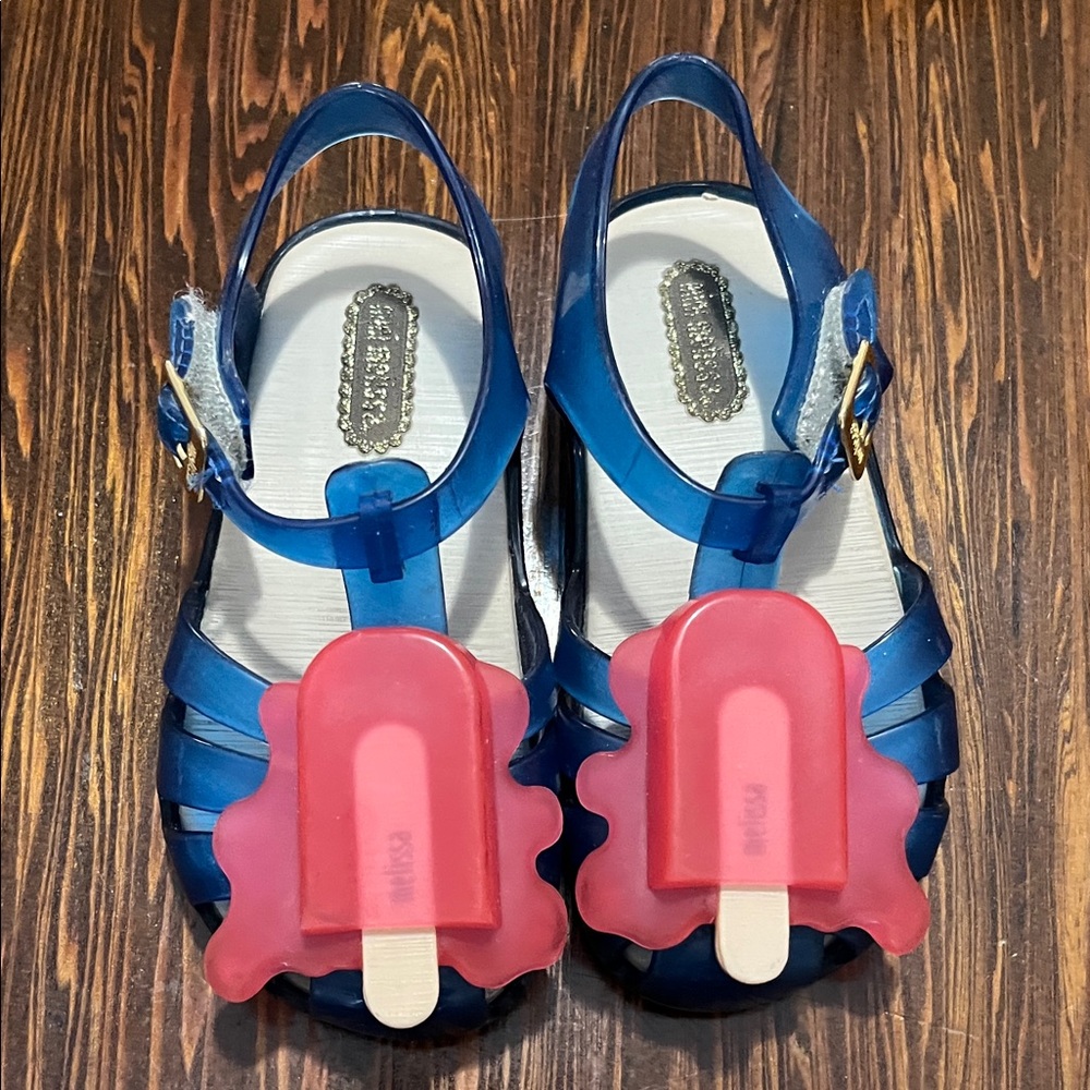 Mini Melissa Kids Sandals in Blue and Pink